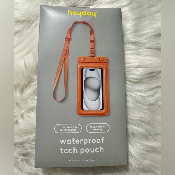 Waterproof Tech Pouch - Orange - Picture 1 of 6
